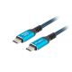 2. LANBERG USB-C-KABEL M/M USB4 0,5 m 240 W 8K 60 Hz SCHWARZ-BLAU