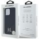 9. Karl Lagerfeld Silicone Shadow Metal Initial MagSafe Case für iPhone 15 Pro Max Schwarz
