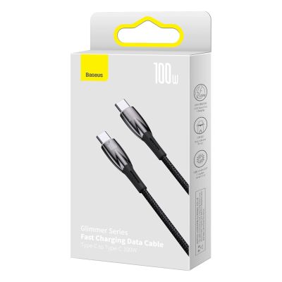 5. Baseus CADH000701 USB-C – USB-C PD-Kabel 100 W 5 A 480 Mbit/s 1 m – Schwarz