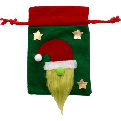 6. Weihnachtsgeschenktüte mit Weihnachtsmannmotiv, 15 x 20 cm