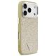 4. Guess Glitzer-Dreieck-Logo MagSafe Hülle für iPhone 17 Pro - Gold
