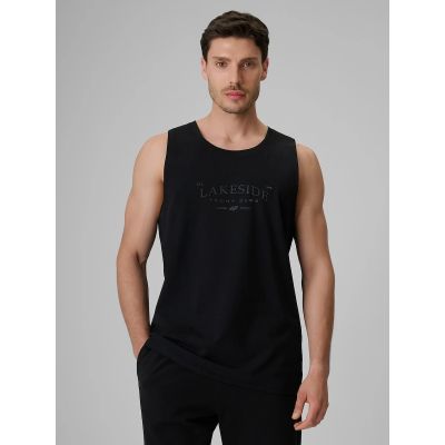 Ärmelloses Herren-T-Shirt mit Aufdruck, reguläre Passform, 4F 4FRSS26TSLEM331-20S