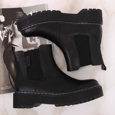 5. Big Star W II274101 isolierte Chelsea-Boots, schwarz 