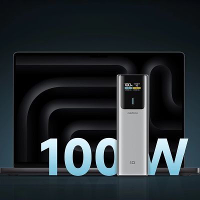 4. CUKTECH CKPB100PGLBL Powerbank 150W 10000mAh USB-C USB-A - Grau