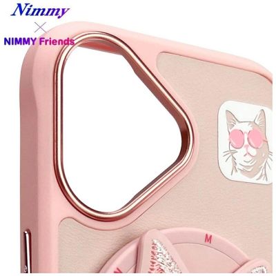 10. Nimmy Glasses Cool Cat MagSafe Case für iPhone 16 - Rosa