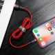 8. Baseus Cafule USB-A / Lightning 2.4A QC 3.0 Kabel 0,5 m - rot