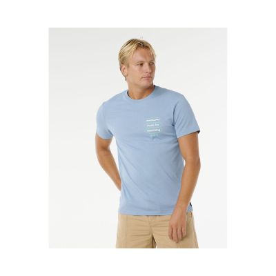 Herren RIP CURL Vaporcool Search 3 Stacks T-Shirt Blau