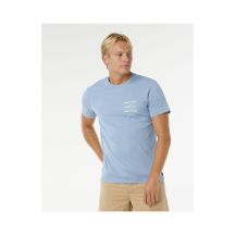 Herren RIP CURL Vaporcool Search 3 Stacks T-Shirt Blau
