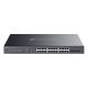 TP-Link Omada SG3428XMPP Netzwerkkabel, verwalteter L2+ Gigabit-Ethernet-Port (10/100/1000) mit PoE-Unterstützung, 1 HE, Schwarz