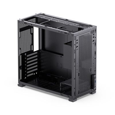 14. Jonsbo D41 Screen ATX-Gehäuse, gehärtetes Glas – Schwarz