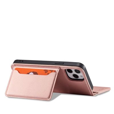 11. Magnetkartenhülle für iPhone 12 Pro Max Tasche Kartenetui Kartenhalter Pink