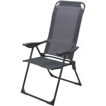 Faltbarer Campingstuhl mit Armlehnen, Graphit, REDCLIFFS