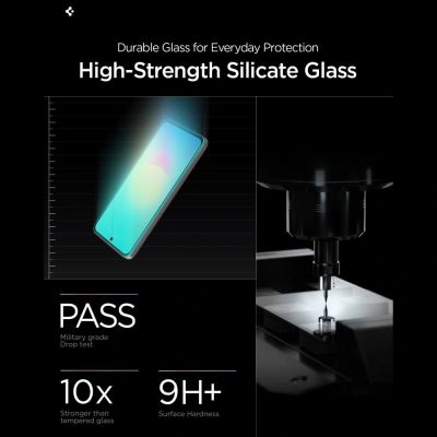 6. Spigen Glas.tR EZ Fit 2er-Pack gehärtetes Glas für Samsung Galaxy A27 5G