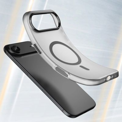 4. Magnetische Schleifhülle für iPhone 17 Air, kompatibel mit MagSafe, Mattschwarz