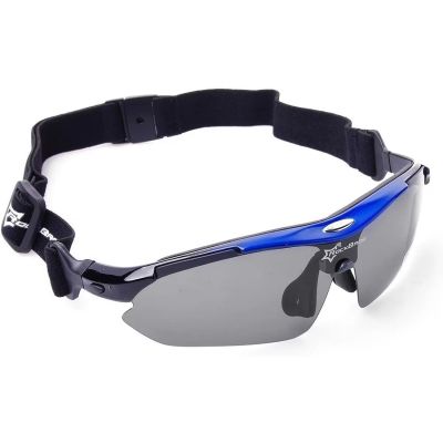 3. Rockbros 10007 Polarisierte Fahrradbrille - Schwarz und Blau