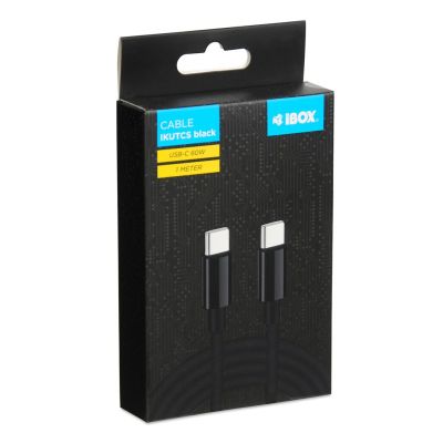 IBOX-KABEL IKUTCS1B USB-C 60W SILIZIUM 1M SCHWARZ