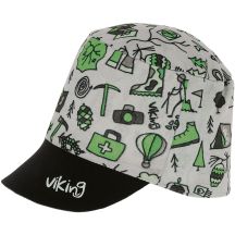 Multifunktionale Kinderkappe VIKING Moko Jr, weiß-grün