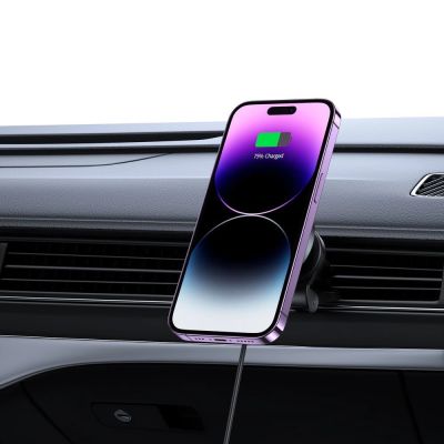 7. Tech-Protect MM15W-V5 Autotelefonhalter mit MagSafe 15W induktivem Ladegerät für Lüftungsschlitze – Schwarz