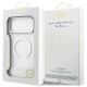 8. Guess Metal Outline MagSafe Hülle für iPhone 17 Pro Max - Silber
