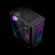 6. GEMBIRD FORNAX 2500 MIDI-TOWER-CASE (1x USB 3.0, 2x USB 2.0, HD-Audio, Seitenwand aus Glas) SCHWARZ