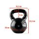 23. Schwarze HMS KNV16 Kettlebell aus Gusseisen 