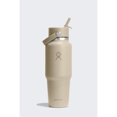 Hydro Flask 32 Oz Reiseflasche mit breitem Flex-Strohhalm (946 ml) - Hafer