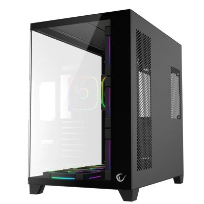 4. RAMPAGE PC-Gehäuse aus gehärtetem Glas SEALITE 7X ARGB-PWM-Lüfter BLACK