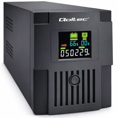 12. QOLTEC USV Line Interactive | Monolithisch | 1500 VA | 900 W | LCD | USB