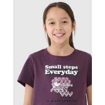 Mädchen-T-Shirt Regular Fit mit Aufdruck 4F 4FJRSS25TTSHF2585-50S