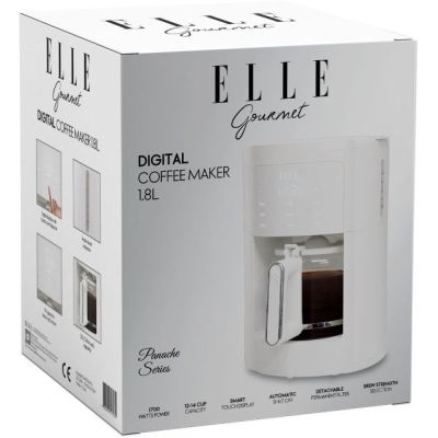 4. ELLE 1,8-Liter-Filterkaffeemaschine, weiß