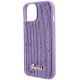 7. Guess Pailletten-Schriftzug-Metallgehäuse für iPhone 15 – Lila