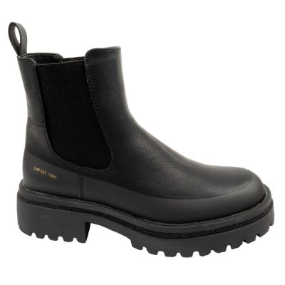 GAP Damenschuhe Louise, schwarze Stiefeletten, modische Slipper