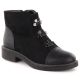 18. Damen-Wildlederimitat-Stiefeletten, gefüttert, schwarz M.Daszyński SA252-4