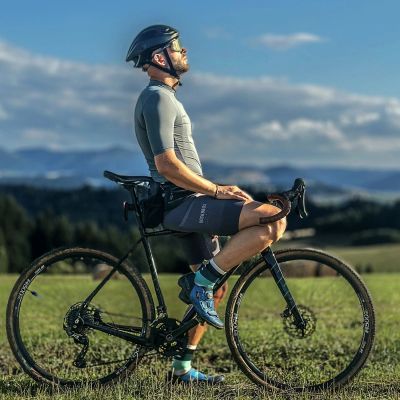 8. Rockbros 15120014016 ROAD TO SKY Herren-Radtrikot Kurzarm S - Grau-Blau