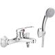 Wandmontierte Badewannenarmatur mit Duschset BYU_011M 5907650801054
