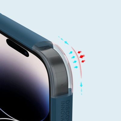 7. Nillkin Super Frosted Shield Pro Hülle für iPhone 14 Pro Rückseite blau