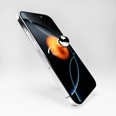 6. Puro Flexible Glass D3O Hybridglas mit schwarzem Rahmen für iPhone 16 Pro