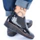 45. Rieker W R474 Schlangenleder Stiefeletten schwarz