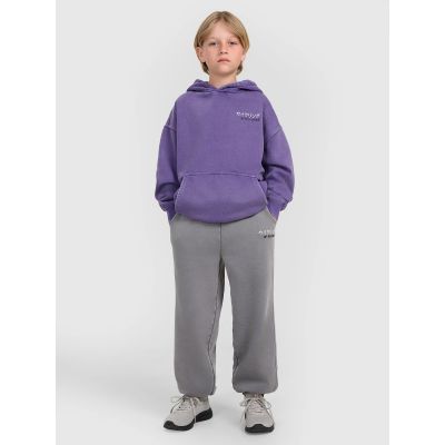 6. Jungen-Sweatshirt mit Kapuze, offen, 4F 4FJRAW25TSWSM2344-51S