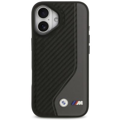 3. BMW M Carbon Logo MagSafe Hülle für iPhone 17 - Schwarz und Grau