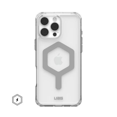 UAG Urban Armor Gear Plyo MagSafe Hülle für Apple iPhone 16 Pro Max, Eis (Transparent)/Silber