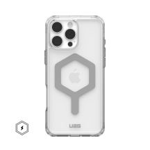 UAG Urban Armor Gear Plyo MagSafe Hülle für Apple iPhone 16 Pro Max, Eis (Transparent)/Silber