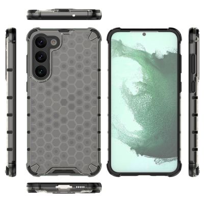 17. Wabenhülle für Samsung Galaxy S23+ gepanzerte Hybridhülle blau