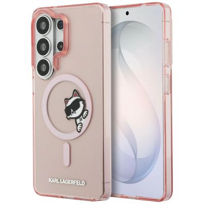 Karl Lagerfeld IML Peekaboo Choupette MagSafe Hülle für Samsung Galaxy S26 Ultra - Pink