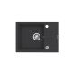 5. Schwarzes Küchenspülen-Set mit flexibler Armatur – MAIDSINKS BALI Spüle (62x44) 1B1D schwarz + Flessi Black Edition Armatur schwarz