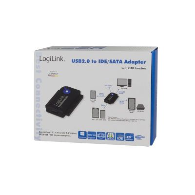 9. Logilink USB 2.0 zu IDE und SATA 2,5" / 3,5" Adapter Schwarz (AU0006C)