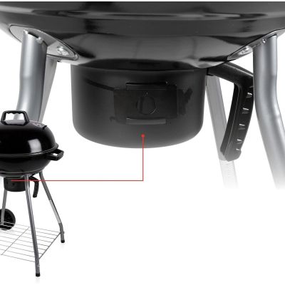 3. GARDEN GRILL REX STAHLKUGEL 46CM MIT ASCHENBECHER