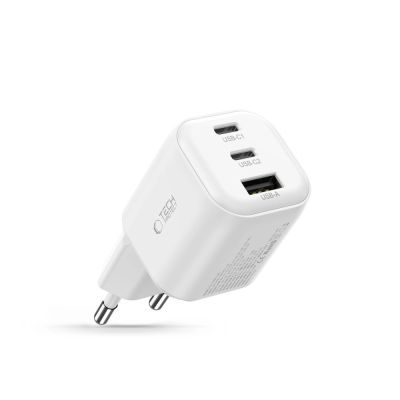 2. Tech-Protect NCA100W-GaN 3-Port PD 3.2 100W / QC3.0 Wandladegerät – Weiß