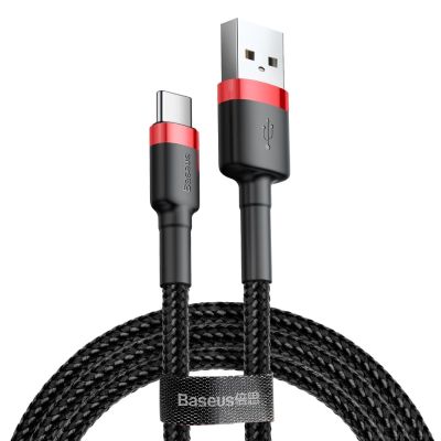 Baseus Cafule USB-A / USB-C QC 3.0 3A Kabel 1 m - Schwarz und Rot