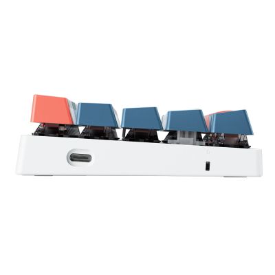 6. Machenike K500-B61 Kabelgebundene mechanische Gaming-Tastatur mit Hintergrundbeleuchtung, rote Schalter - Weiß und Blau